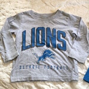 Kids Gray and Blue Lions Football Shirt